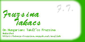 fruzsina takacs business card